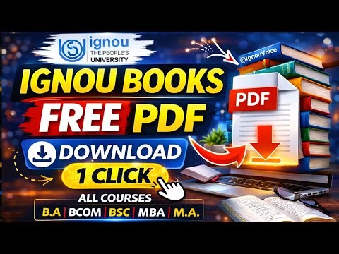 IGNOU Study Material Download 2026 | IGNOU Books PDF Download Kaise Kare | IGNOU Books PDF Download