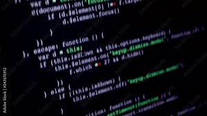 Fast scrolling programming or html code over screen