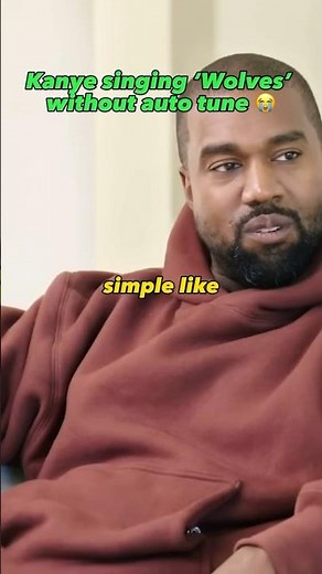 Kanye West Singing ‘Wolves’ Without AutoTune