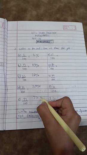 let's study together.mathamatics. part 1 . how to write per cent . write as percentage.