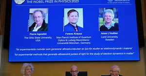 Le Nobel de physique attribué à Pierre Agostini, Anne L'Huillier et Ferenc Krausz