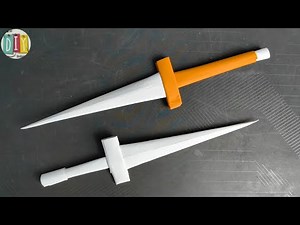 DIY - How To Make a Paper Dagger -MAKING A DAGGER FROM PAPER | Knife