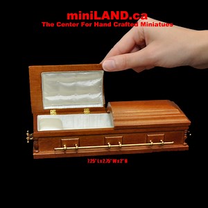1:12 Wooden Miniature Coffin Casket WALNUT Color for Dollhouse Funeral Buried - Etsy