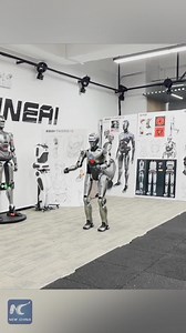 Don't blink: A humanoid robot just completed a flawless front flip! Developed by Shenzhen-based company EngineAI, the robot is capable of sprinting as well as doing front and backflips. Now that's next-level robotics! | China Xinhua Sci-Tech