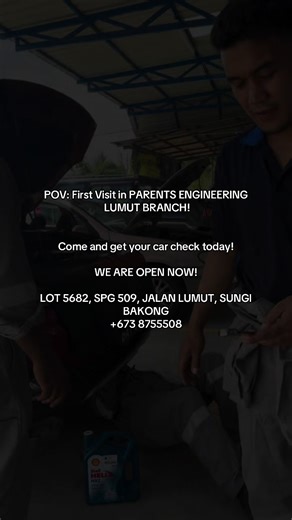 HELLO EVERYONE! FINALLY OPEN! PARENTS ENGINEERING LUMUT BRANCH LOT5682, SPG 509, JALAN LUMUT, SUNGI BAKONG. Our contact 673 8755508 #parentsengineering #fyp