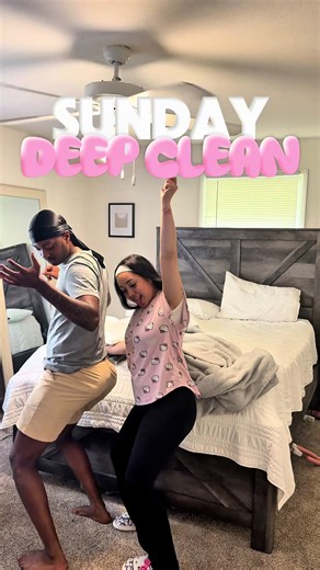 sunday DEEP clean upstairs!! #cleantok #sundayreset #sahm #dailyvlog #marriedlife