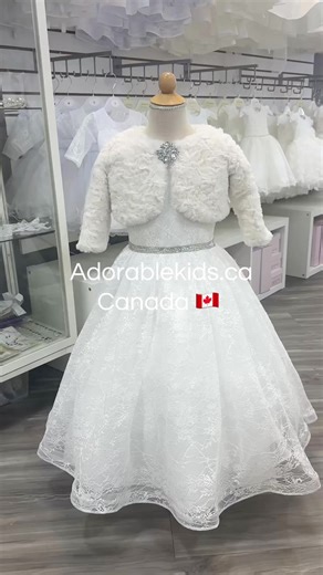 Elegant Lace Dress for First Holy Communion and Baptism