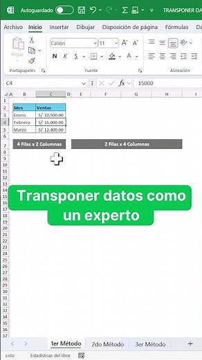 TRANSPOSE DATA LIKE AN EXPERT #excel #microsoftexcel #advancedexcel