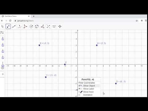 How to use Geogebra Web Application to plot Line Graph