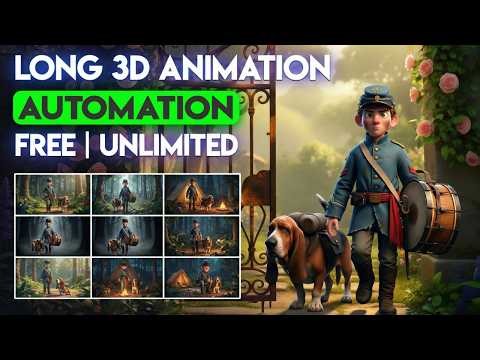 How to Make Full Cartoon Animation Stories With FREE AI | Consistent Characters + Automated Workflow