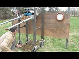 Installation d'un pieu vissé par vispieux.com.