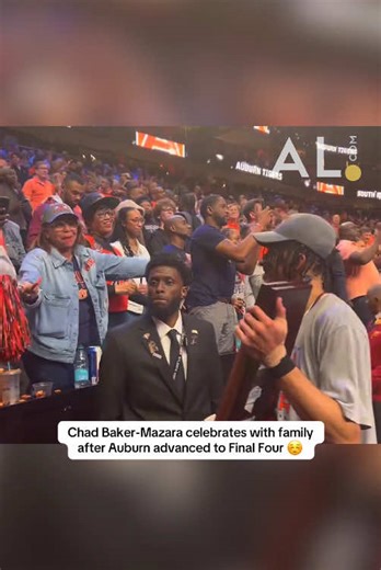 Chad Baker-Mazara Celebrates Auburn's Final Four Win