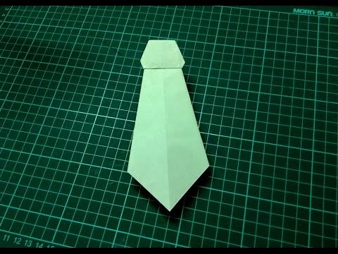 How to make origami paper neck tie | Origami / Paper Folding Craft, Videos & Tutorials.