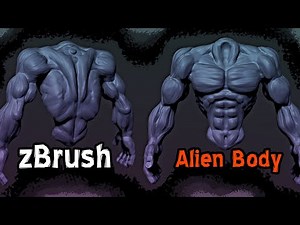 zBrush Sculpting - Muscular Alien Body