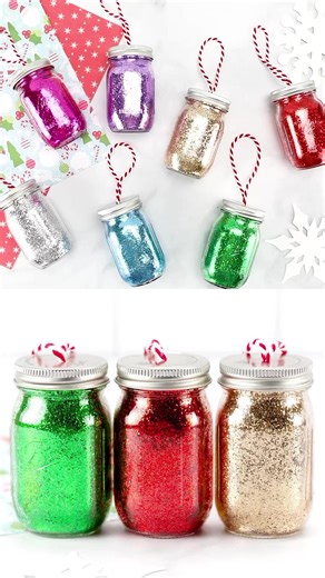 18K views · 143 reactions | GLITTER JAR ORNAMENTS ✨ - Details in the comments!  ⭐️ ❤️ | Fireflies and Mud Pies | Facebook