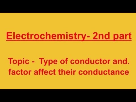 Types of conductors ( electrical and ionic) and factor affect their conductance.