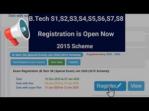KTU 2015 Scheme Special Exam Registration Open Now 📢📢 Jan 2026 #ktubtech #2015 #2015scheme #supply
