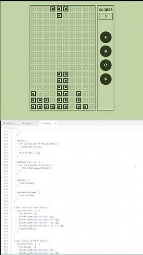 Tetris created by HTML, CSS, JS #gamedev #gamedeveloper #javascript #frontend #programming #code