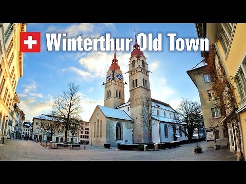 Winterthur Old Town • Walking Tour Switzerland 🇨🇭 [4K]
