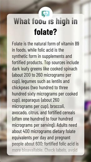 What food is high in folate?