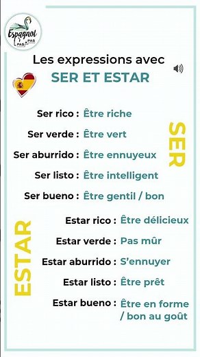 Les expressions avec ser et estar
