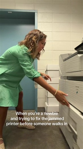 Printer won the fight this morning but that’s ok! Going to be a good day! #jammedprinter #teacherthings #teacher