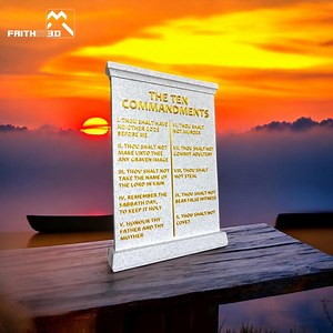 Ten Commandments Plaque – Customized Tablet | Biblical Stone-style Decor | Religious Gift for Home & Church - Etsy