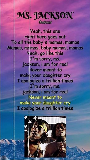 Outkast - Ms. Jackson (Lyrics) #shorts