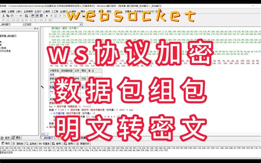 易语言 ws协议加密之数据包组包明文转密文 websocket