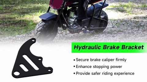 Mini Bike Hydraulic Brake Caliper Bracket Kit for GMB100 Mini Bike | Rear Brake Mount, High Strength, for Monster Mega Moto 80 105 MM-B80 MM-B105 MM-E1000, 80cc 105cc 2.5HP 3.5HP Minibike Parts