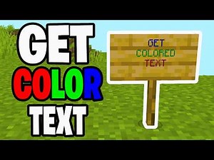 How To Get Colored Text In Minecraft Signs! - Tutorial