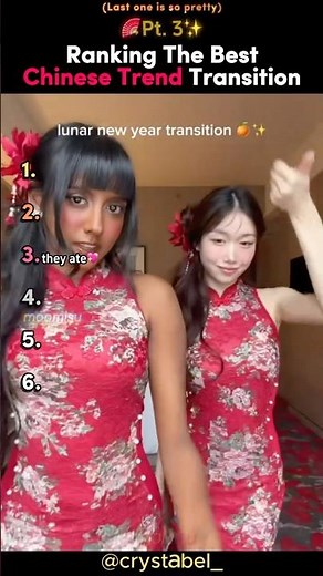 Ranking The BEST Chinese Trend Transitions ❤️✨(Part 3) #tiktokviral