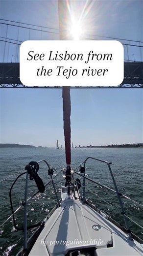 Portugal Beach Life • Travel Advisor | Lisbon seen from the Tejo river is just magical on a sunny day! 😊☀️ We can book your Lisbon boat tour: morning, afternoon or sunset tour.... | Instagram