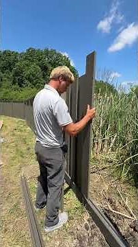 Trex Seclusions Style Fence Section Installation.