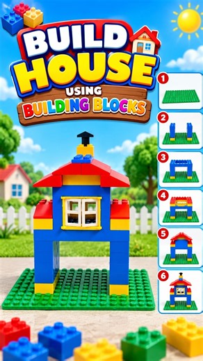 ASMR Lego House Step by Step Build 🏡| DIY Building Blocks #asmr #asmrvideo #diy #househunting #lego