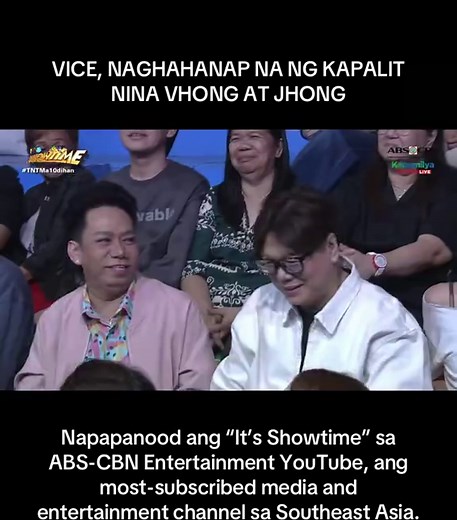 Vice Ganda naghahanap ng kapalit nina Vhong at Jhong sa It's Showtime