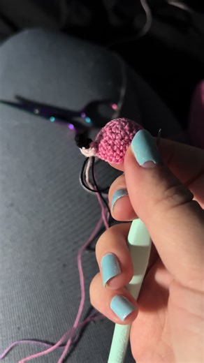 A little flamingo #crochet #flamingo #microcrochet