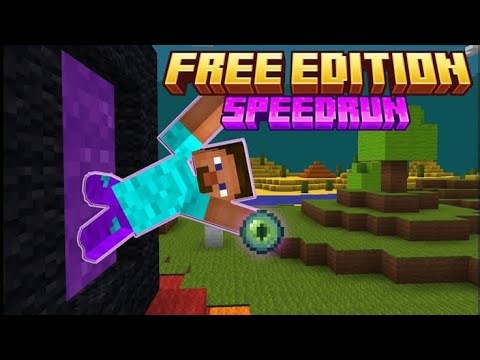 Speedruning in minecraft free edition #mcspeedrun