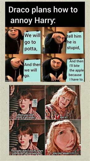 Draco’s Evil Plan vs Weasley Logic 😂 | Harry Potter Meme #shorts #memes #harrypotter #funny