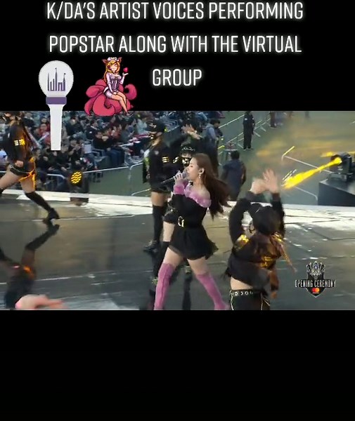 @kda_music #kda #performing #popstar #live #debut #stage #with #gidle #soyeon #miyeon , #jairaburns #medisonbeer #virtual #girlgroup #kpop #inspired