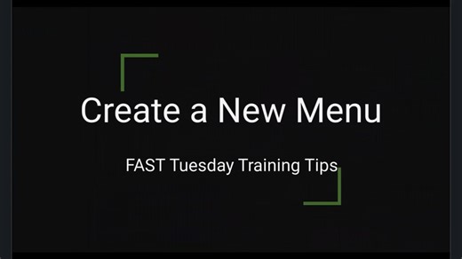 Tuesday Training Tip 037 - Create a new Menu