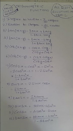 Trigonometric Functions (All Formulas) | Class 11 maths NCERT |Ch-3 |