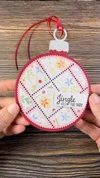 🎄 Ornament card with dies and stencil