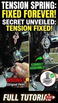Sewing machine tension assembly fitting#sewingtipsandtricks#sewingmachine#sewingmachinereair#machine