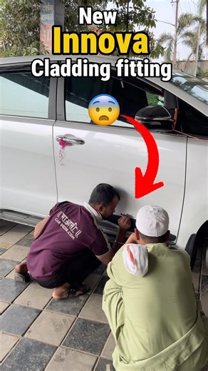 New Innova Crysta Door Cladding Fitting 😱 #toyota #innova #car #shortvideo