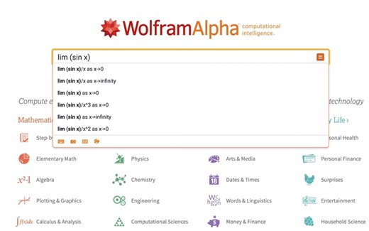 如何使用 Wolfram|Alpha 求极限