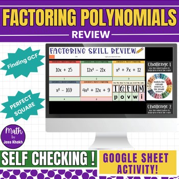 Factoring Polynomials Activity Digital Interactive Prctice Review Algebra 1