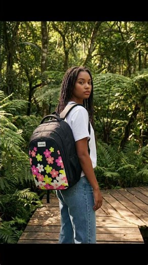 Indibag Blue Floral School Backpack | Stylish Kids Bag | Lightweight School Bag#bag #ai #stylishbag