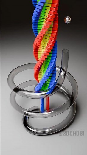 Satisfying structure collapse made of 40000 cubes rigid body simulation #relaxing