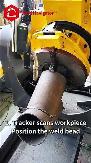 Weld Navigator® Laser Tracking for Automated Y-Type Pipe Welding with FANUC Robots #seamtracking